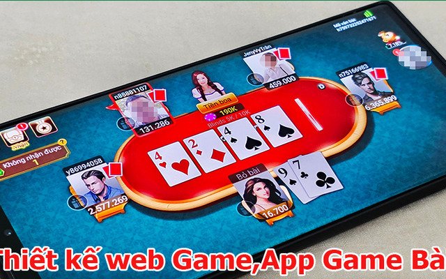 Dịch vụ thiết kế web game,game bài zing play vpcs trọn bộ