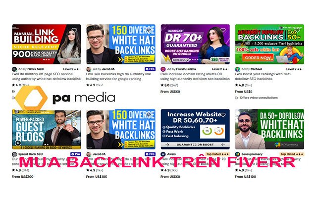 Fiverr nơi bạn có thể tìm kiếm nguồn backlink chất lượng?