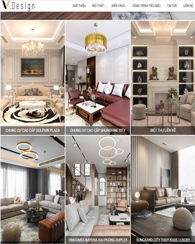 Mẫu web nội thất 1 a-zdesign