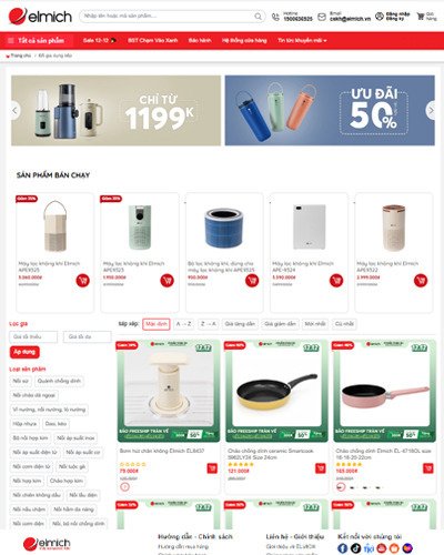 Mẫu web đồ gia dụng