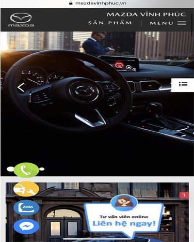 Mẫu web ô tô 3 mazdavinhphuc